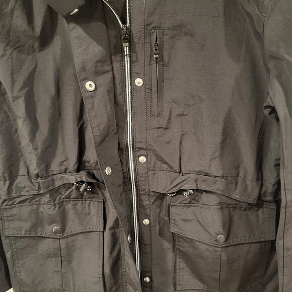 NWOT J Crew Women's Black Perfect Lightweight Rain Jacket with Hood Size XST - Picture 11 of 12